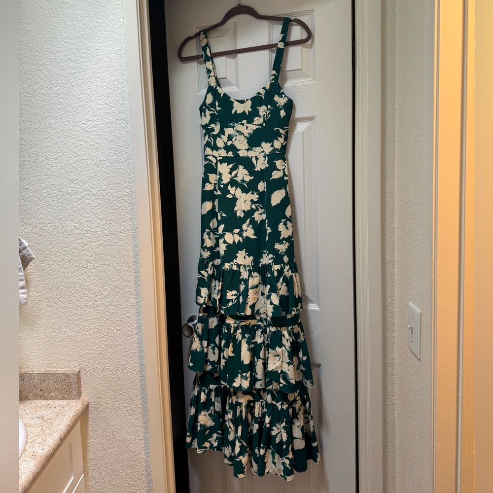 Abercrombie & Fitch Green Floral Maxi Dress